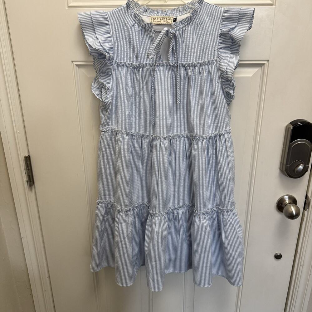 Bad Little Country Girl Gingham Ruffle Hem Babydoll Dress Women’s Size Small